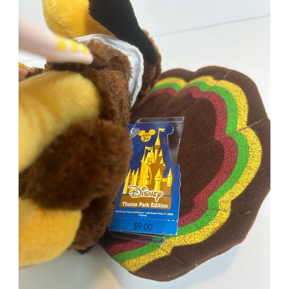 NWT! Disney Parks Edition Pluto Bean Bag Thanksgiving Turkey 2002 - Picture 6 of 9